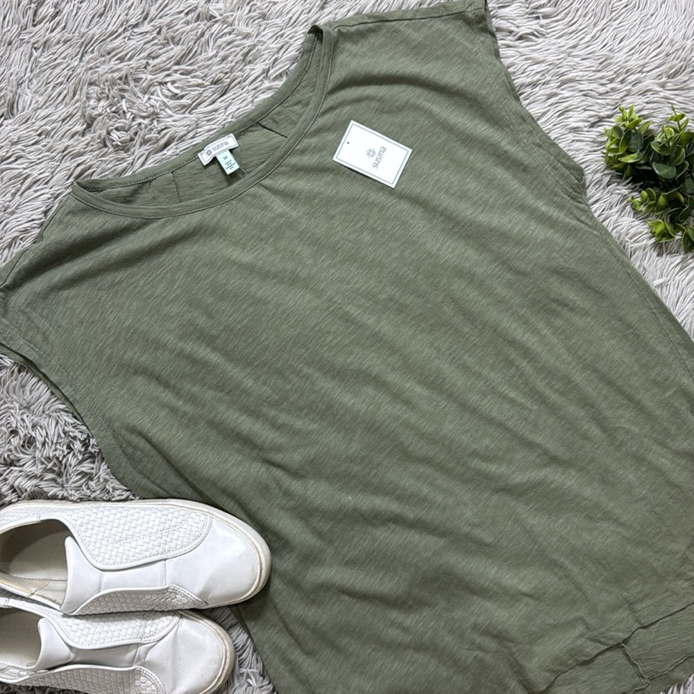 NWT Susina Green Short Sleeve Tee Size M - Picture 2 of 6